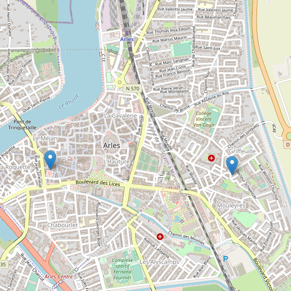 Carte des bibliotheques à Arles Thumbnail