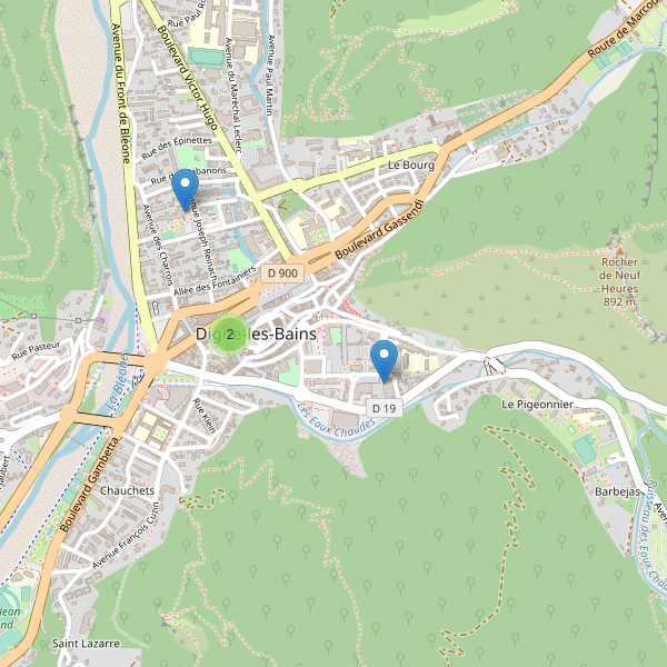 Carte des bibliotheques à Digne-les-Bains Thumbnail