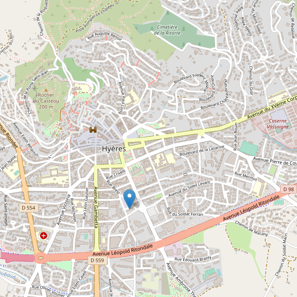 Carte des bibliotheques à Hyères Thumbnail