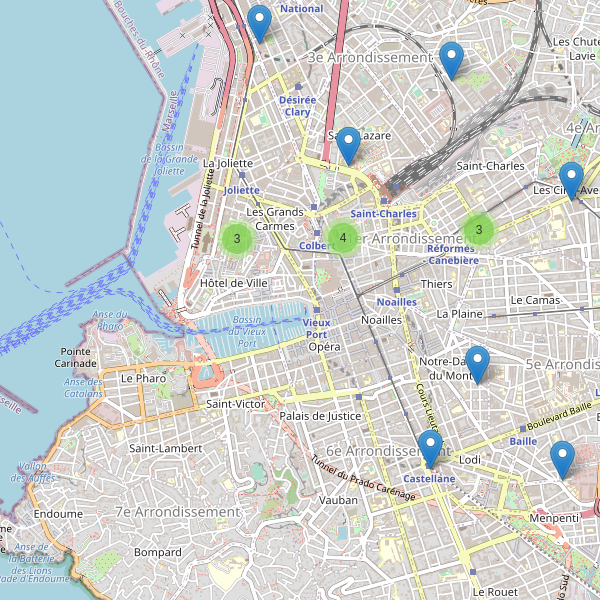 Carte des bibliotheques à Marseille Thumbnail