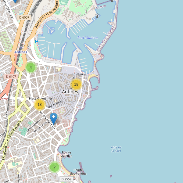 Carte des cafe à Antibes Thumbnail