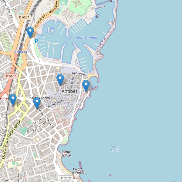 Carte des eglises à Antibes Thumbnail