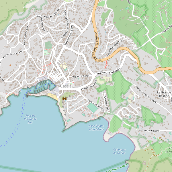 Carte des gares à Cassis Thumbnail