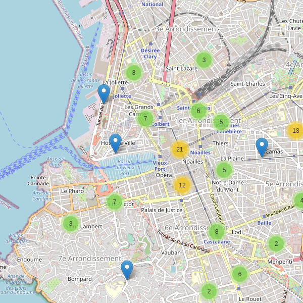 Carte des guichets-automatiques à Marseille Thumbnail