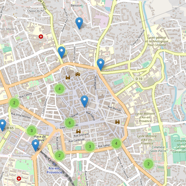 Carte des hotels à Aix-en-Provence Thumbnail