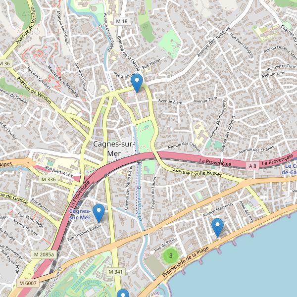 Carte des hotels à Cagnes-sur-Mer Thumbnail