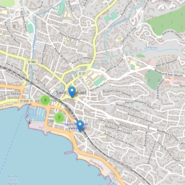 Carte des hotels à Saint-Raphaël (Var) Thumbnail