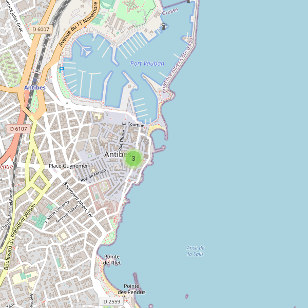 Carte des monuments à Antibes Thumbnail