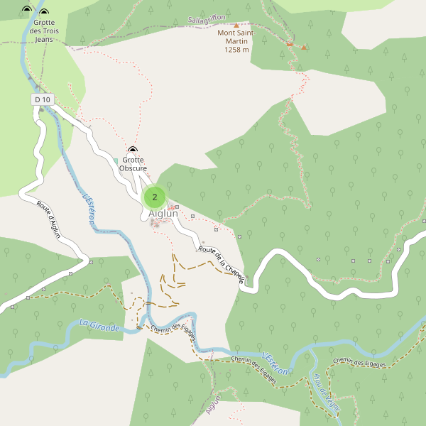 Carte des parkings à Aiglun (Alpes-Maritimes) Thumbnail