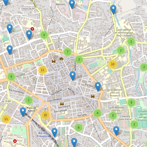 Thumbnail Carte des parkings à Aix-en-Provence