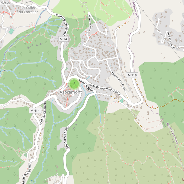 Carte des parkings à Aspremont (Alpes-Maritimes) Thumbnail
