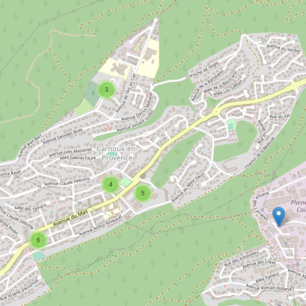 Carte des parkings à Carnoux-en-Provence Thumbnail