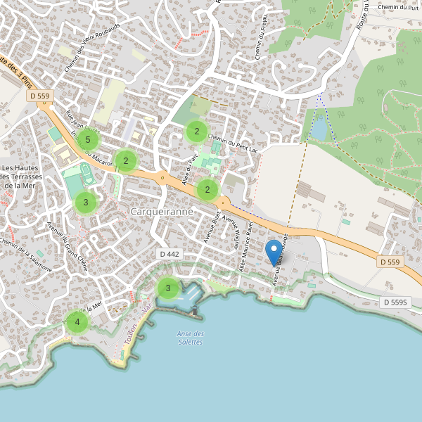 Carte des parkings à Carqueiranne Thumbnail