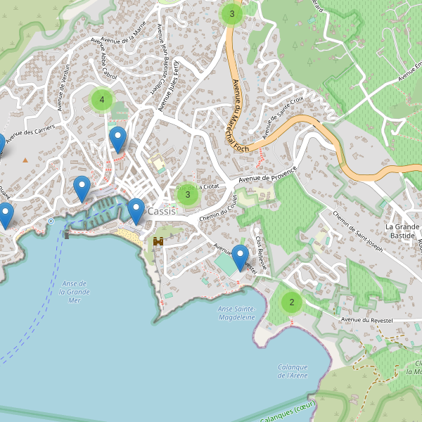 Thumbnail Carte des parkings à Cassis