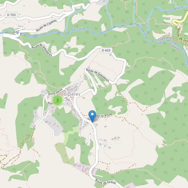Carte des parkings à Cipières Thumbnail