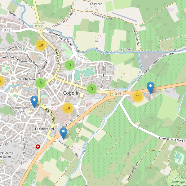 Carte des parkings à Cogolin Thumbnail
