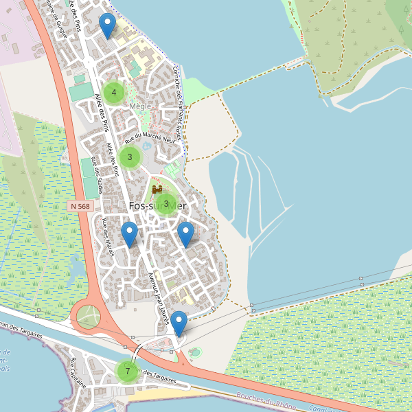 Carte des parkings à Fos-sur-Mer Thumbnail