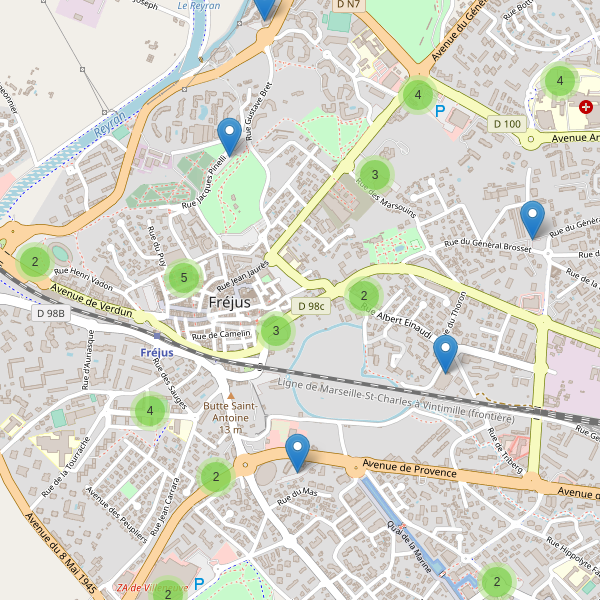 Thumbnail Carte des parkings à Fréjus