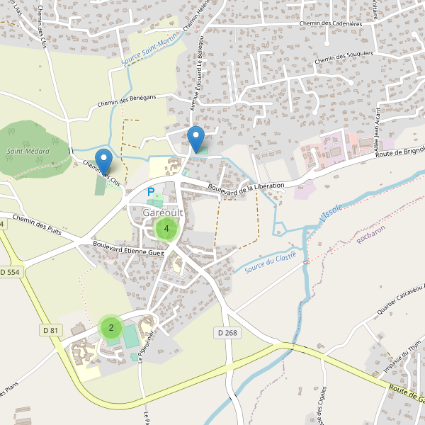 Carte des parkings à Garéoult Thumbnail