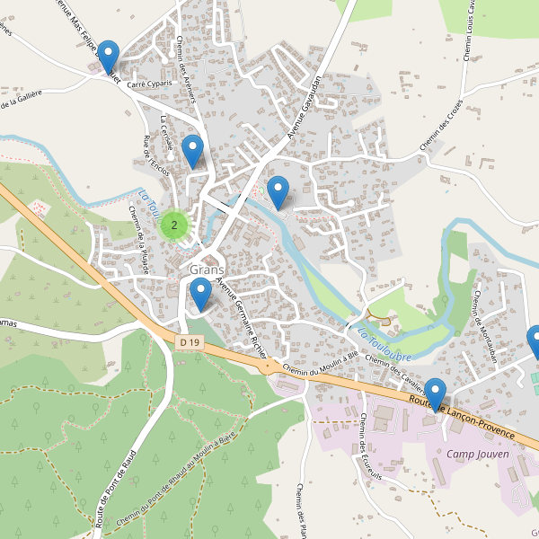 Carte des parkings à Grans Thumbnail