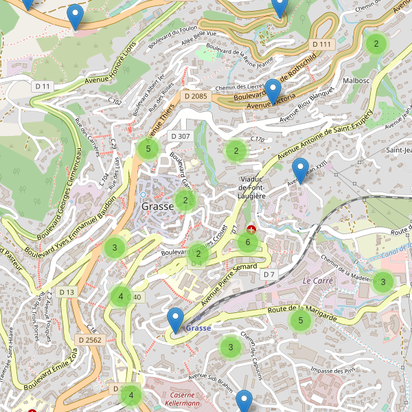 Thumbnail Carte des parkings à Grasse