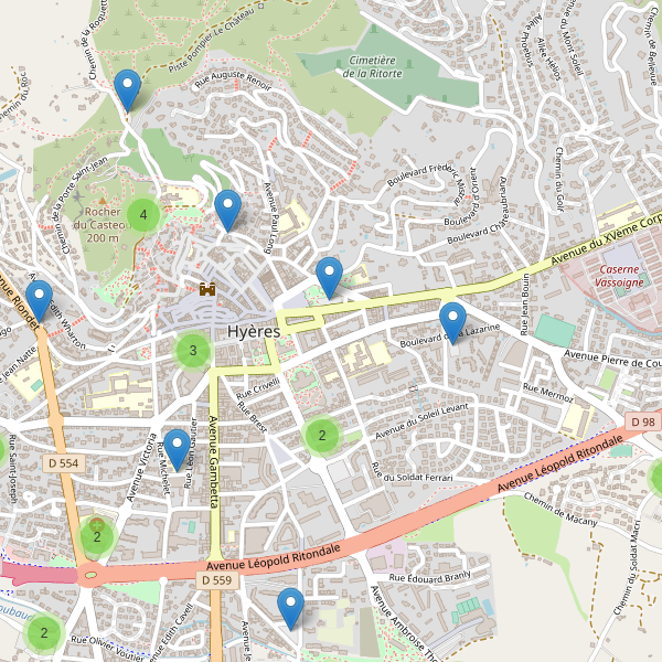 Thumbnail Carte des parkings à Hyères