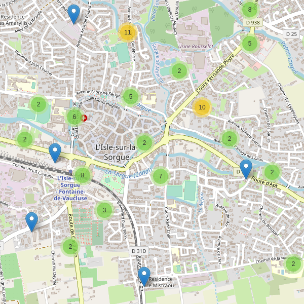 Thumbnail Carte des parkings à L'Isle-sur-la-Sorgue