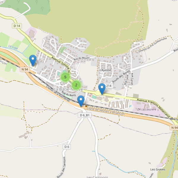 Carte des parkings à La Bâtie-Neuve Thumbnail