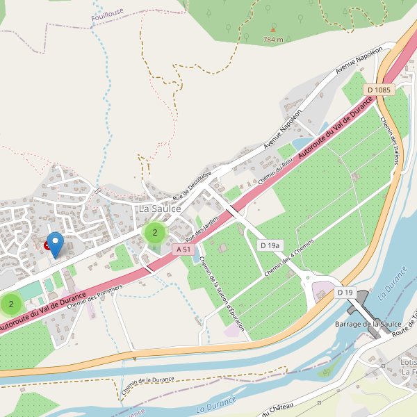 Carte des parkings à La Saulce Thumbnail
