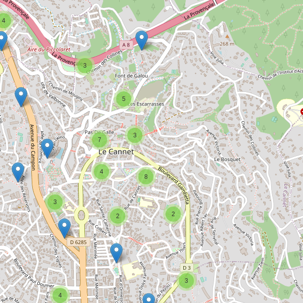 Thumbnail Carte des parkings à Le Cannet