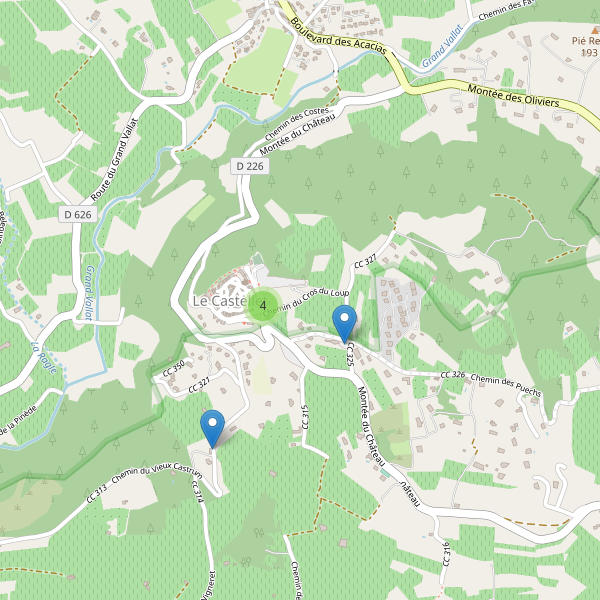 Carte des parkings à Le Castellet (Var) Thumbnail