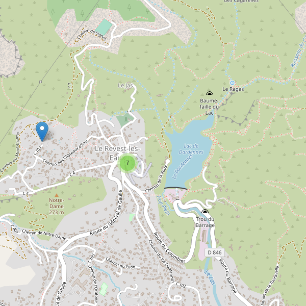 Carte des parkings à Le Revest-les-Eaux Thumbnail