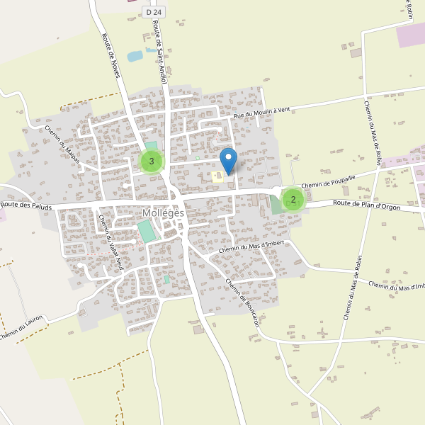 Carte des parkings à Mollégès Thumbnail