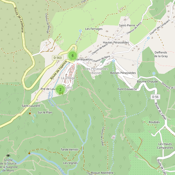 Carte des parkings à Mons (Var) Thumbnail