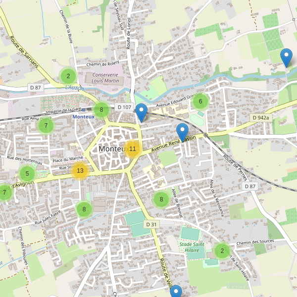 Carte des parkings à Monteux Thumbnail