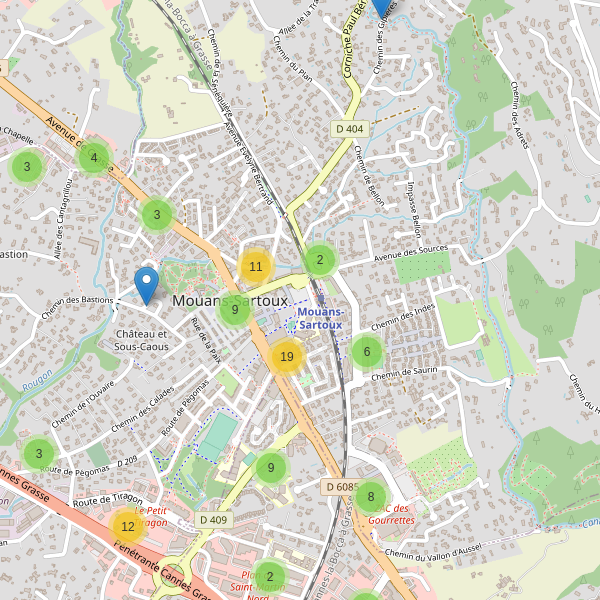 Carte des parkings à Mouans-Sartoux Thumbnail