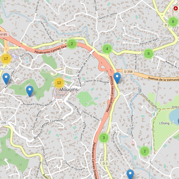 Carte des parkings à Mougins Thumbnail