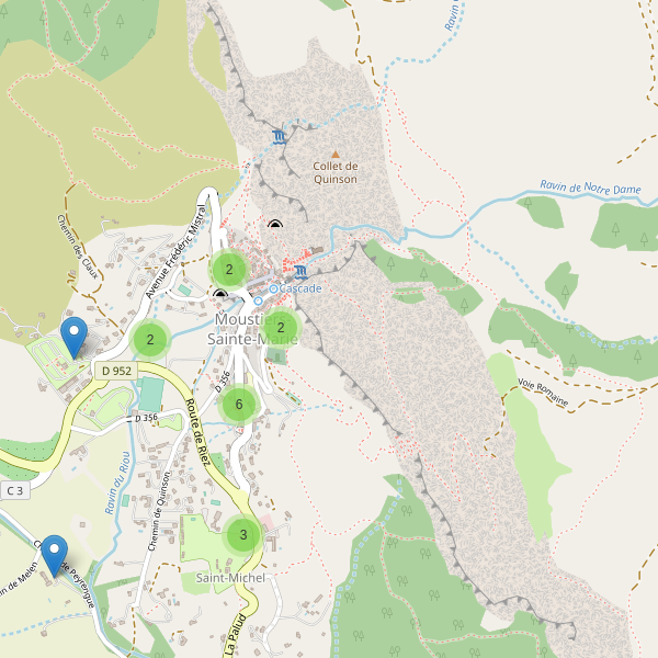 Carte des parkings à Moustiers-Sainte-Marie Thumbnail