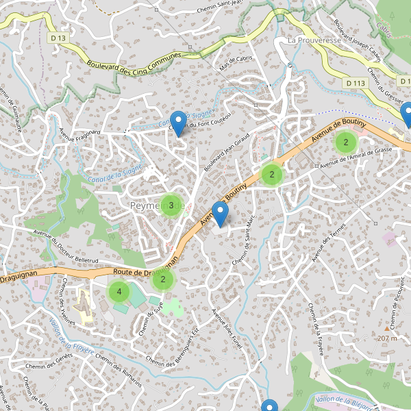 Carte des parkings à Peymeinade Thumbnail