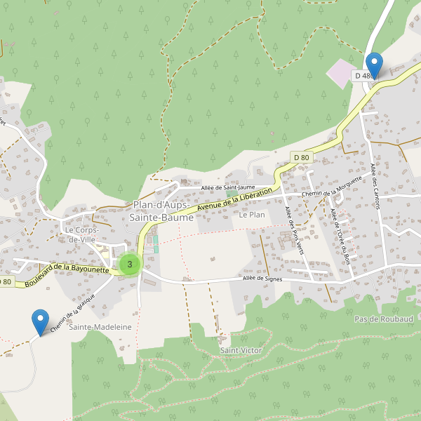 Carte des parkings à Plan-d'Aups-Sainte-Baume Thumbnail