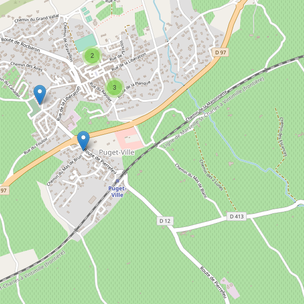 Carte des parkings à Puget-Ville Thumbnail