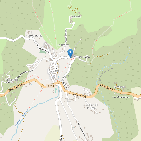 Carte des parkings à Rosans Thumbnail