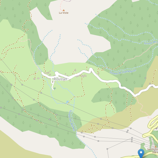 Carte des parkings à Rousset (Hautes-Alpes) Thumbnail