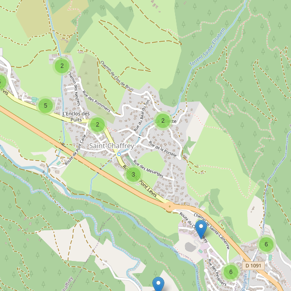 Carte des parkings à Saint-Chaffrey Thumbnail
