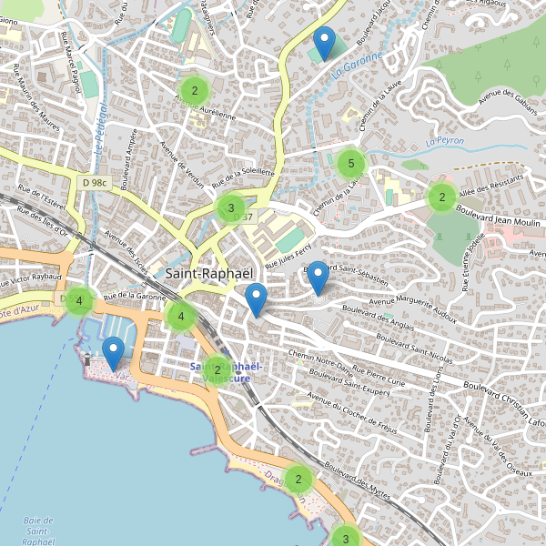 Thumbnail Carte des parkings à Saint-Raphaël (Var)