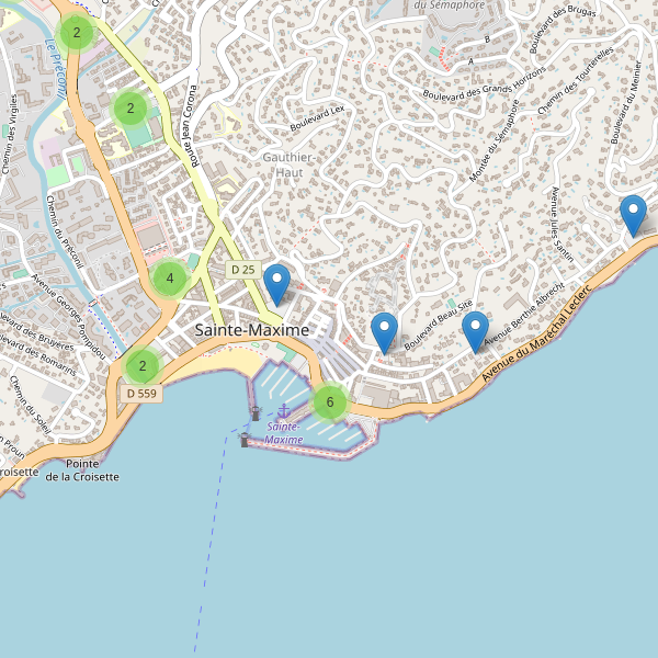 Carte des parkings à Sainte-Maxime Thumbnail