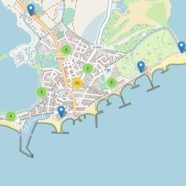 Thumbnail Carte des parkings à Saintes-Maries-de-la-Mer