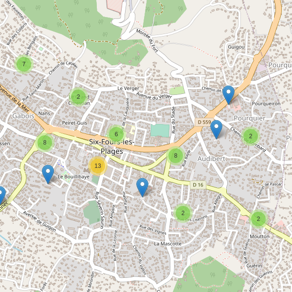 Carte des parkings à Six-Fours-les-Plages Thumbnail