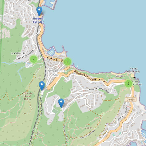 Carte des parkings à Théoule-sur-Mer Thumbnail