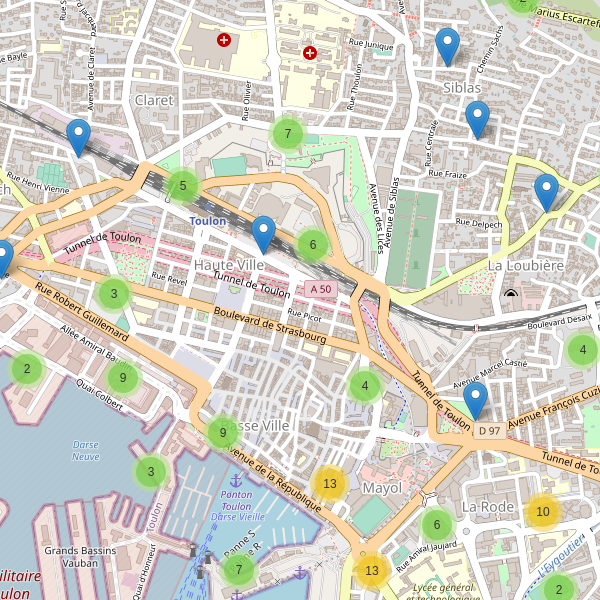 Thumbnail Carte des parkings à Toulon